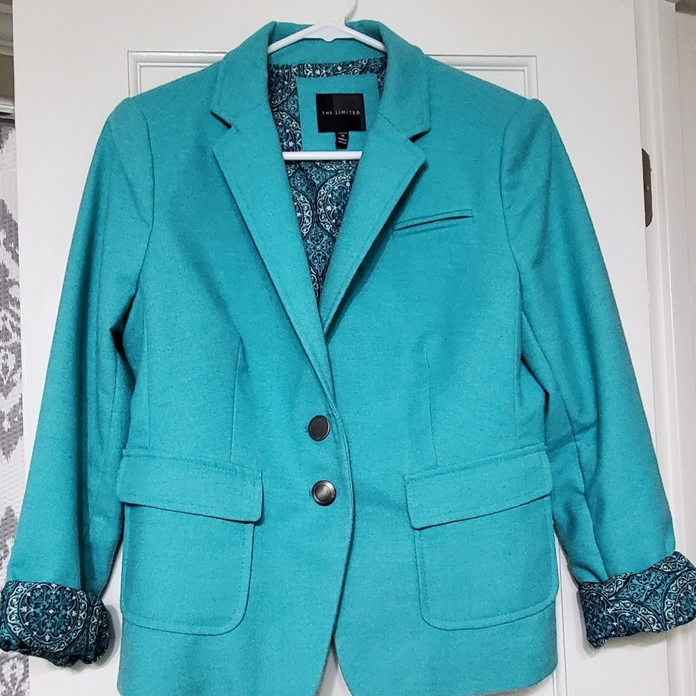 Turquoise Blazer Jacket 2 button